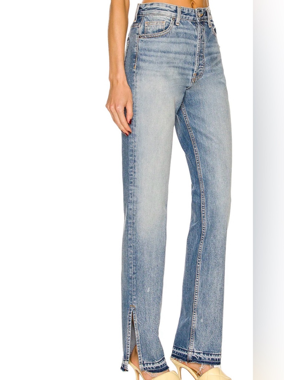 EB Denim Unraveled Two Split Hem Straight Jeans | Newport | Size 26